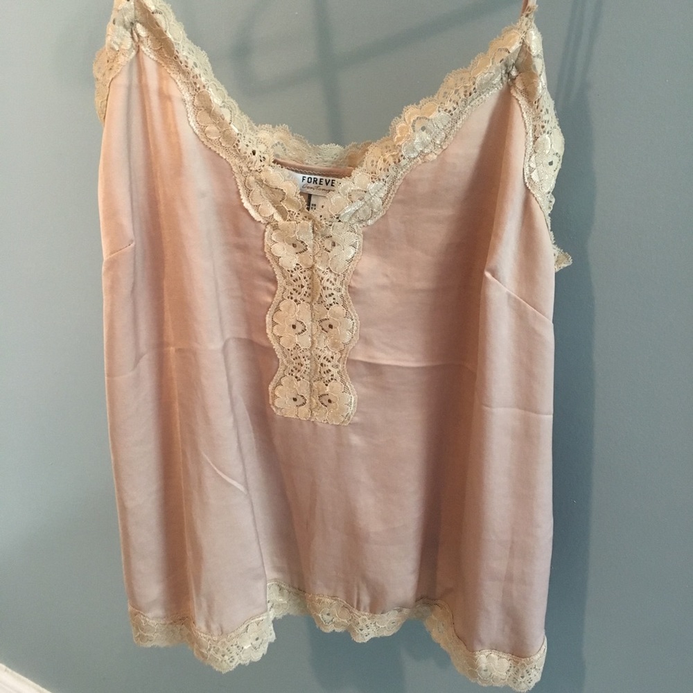 Champagne lace tank